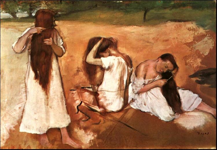 Edgar Degas Three Women Combing their Hair Germany oil painting art
